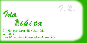 ida mikita business card